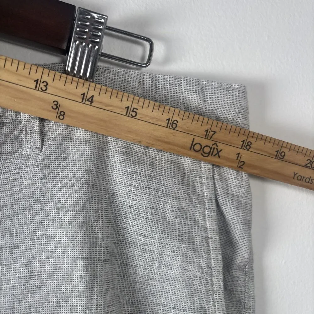 Goodfellow Shorts Mens 36 Linen Blend Gray Chambray 9